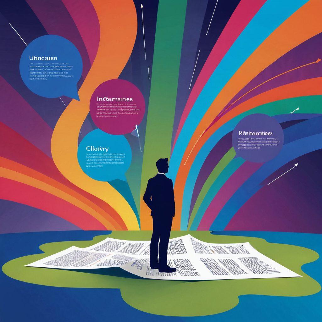 A vibrant illustration of a person at a crossroads, surrounded by various colorful insurance policy documents and quote comparisons floating in the air. The scene depicts a thoughtful expression on their face, symbolizing the process of navigating through complex choices. In the background, a digital map leads to different insurance company logos. A bright, optimistic color palette enhances the sense of discovery and decision-making. vector art. vibrant colors.